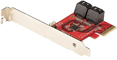 StarTech.com Tarjeta PCIe Controladora SATA de 4 Puertos - Tarjeta de Expansión PCI Express SATA - 6Gbps - Perfil Bajo/Completo - Conectores SATA Api