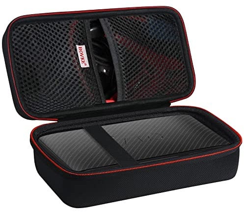 BOVKE Travel Case for Halo Bolt Air 58830mWh Portable Emergency Power Kit Car Jump Starter with Tire Pump, Car Charger Phone Laptop Battery Holder, Mesh Pocket fit Jumper Cables, Accessory Kit, Black