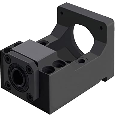 CNCMANS Halterung für Nema 23 Schrittmotor Schrittmotorhalterung, Nema 23 Schrittmotor, Motorhalfter, Stahl Motorhalterung Halter für 16mm Kugelumlaufspindel SFU1605 und CNC (HM12-57 MBK12-57)