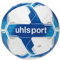 uhlsport Fussball ATTACK ADDGLUE Fussball Soccer Spielball Trainingsball - mit neuer ADDGLUE-Technologie - Weiß/Royal/Blau - für Jugend und Aktive - FIFA BASIC, 4