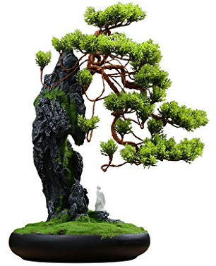 Krug Vase Simulation Bonsai Kiefer Simulation Baum Outdoor Garten Heimdekoration Künstliche Grünpflanzen Dekorativ (A)