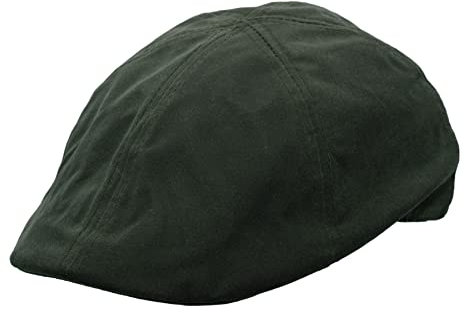 WALKER AND HAWKES - Bernard - Unisex Ballonmütze aus 6 Teilen - Flache Kappe im Country-Stil - Olivgrün - XL (60cm)