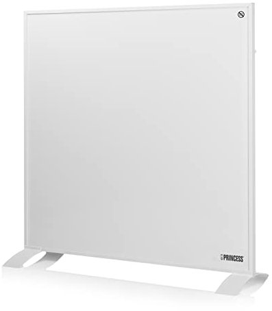 Princess Smart Infrared Panel Heater, 350 W, Free App & Voice Control, Low Energy Consumption, Timer, Adjustable Thermostat, Free Standing or Wall Mounted, 01.348035.02.001, White