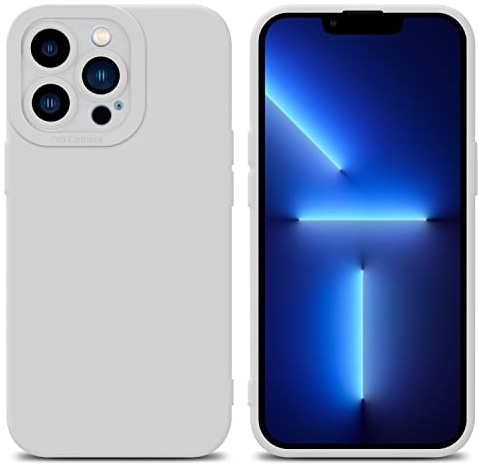 Cadorabo Hülle kompatibel mit Apple iPhone 12 PRO MAX Schutzhülle TPU Silikon Case Liquid Design mit Kameraschutz Slim Kratzfest Weiche Gummi mit Rundumschutz Case Hülle für iPhone 12 PRO MAX in Weiß