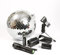 Discokugel Set - Mobile Party Kit - 20cm Spiegelugel, Batteriemotor, Pinspot, Stativ - Effektlicht Partylicht Komplettset