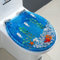 OURECO Dicker Wc-Sitz, Wc-Sitze Für Standard-Toiletten Verlängert, Wc-Sitz Mit Absenkautomatik Mit Pinguin-, Bambus-, Katzen-, Fisch-, Lila-Gitter-, Blumen-, Blau-, Bären- Und Anderen Mustern/C