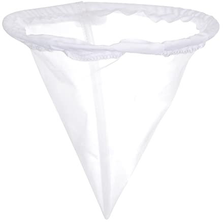 sourcing map 80 Mesh Paint Filter Bag 7.9 Dia Cone Shape Nylon Strainer for Filtering Paint, Gasoline, Fuel, Home Brewing