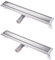 Kasloglow Duschrinne 100 cm Komplettset, Edelstahl Ablaufrinne, Extra flache befliesbare Duschrinne mit Haarsieb und Geruchsstop - Länge 30-100cm für bodenebene Duschen