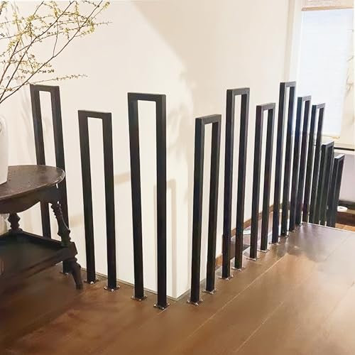 Ogimeka Barandilla Escalera Interior, Pasamanos Escalera en Forma de U, Barandillas Escaleras para Villas, Balcones, Pasillos, Apartamentos, Interiores y Exteriores (90x20cm, negro)