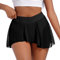 Odizli Festival Outfit Damen Rave Techno Burlesque Pole Dance Hotpants Sexy Booty Shorts Sommer High Waist Hot Pants Kurze Hosenrock Hose Durchsichtiges Transparent Mesh Minirock Schwarz-B M