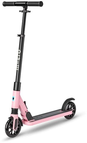 Micro Scooter | Micro Sprite LED Scooter per bambini | Manubrio regolabile | Sospensione anteriore | Pieghevole | Ragazzi e ragazze | 8 anni + | Rosa
