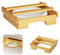 10-inch Paper Plate Dispenser, Under Cabinet Bamboo Plates Holder, Kitchen Counter Vertical Plate Dipensers Holders Countertop Caddy for 10 Plates