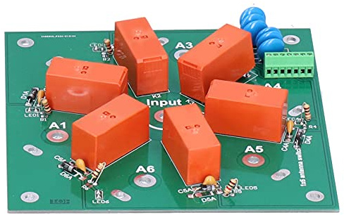 ANKROYU Módulo conmutador de Antena 6:1, Control Remoto coaxial, componente electrónico para transceptor de radioaficionado, Material PCB, 1,8 MHz a 60 MHz.