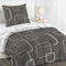 Dreamzie Bettwäsche Set 140x200 cm mit 1 Kissenbezügen 65x65 cm - Muster Karos Grau - Bettwäsche 140x200 Einzelbett aus 100% Mikrofaser - Zertifiziert ohne Chemikalien (Oeko TEX)