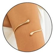 NATOsU Goldspiral-Armreif für Damen - Minimalistischer Gold-Oberarmreif aus Lava