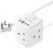 UK to India Plug Adapter with 1.5M Extension Cable 3 Way 4 Fast Charging USB (QC3.0/PD20W) Compact Cube Type D Plug Adapter for India, Sri Lanka, Bangladesh, Nepal, etc