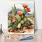 Farbe nach Zahlen Kit für Erwachsene Anfänger, DIY Kaktus Farbe nach Zahlen, Wüste Kaktus Erwachsene Farbe nach Zahl Kits, Aquarell Kaktus Blüten Farbe nach Zahlen für Home Decor Geschenk 16X20 Inch