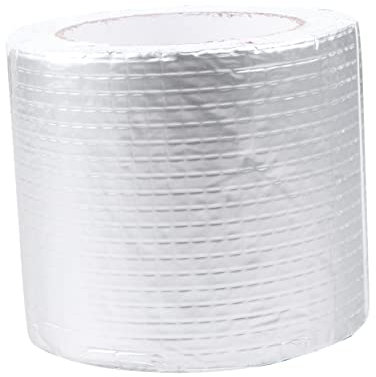 OKUMEYR Butylkautschuk Reparaturband 10cm X 10m, Aluminiumfolie, Silber