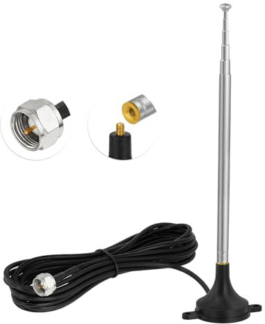 Bingfu Fm Antenna Replacement for Home Stereo Receiver Indoor Telescopic Fm Radio Antenna Compatible with Pioneer Onkyo Yamaha Marantz Sherwood Digital HD Radio Bluetooth AV Audio Video Theater Tuner