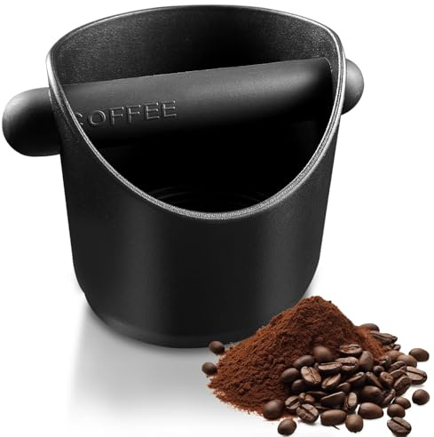 Abschlagbehälter für Siebträger, Kaffeesatz Abschlagbehälter, 10 x 10 x 11cm Espresso Abklopfbehälter, Kaffeesatz Behälter Geeignet für Café Restaurant Küche
