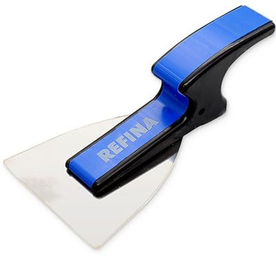 REFINA SUPERSKIM Mini Plastering Spatula for Drywall & Airless Plasters - 3 (80mm) Flexible Skimming Spatula w/ 0.3mm Stainless Steel Blade & Ergonomic ‘Z’ Handle - Finishing & Plastering Tools