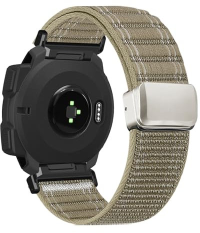 Magnétique Bracelet pour Garmin Instinct 2 Bracelet, Nylon Tressé Elastique avec Fermoir Réglable Hommes Femmes Bande de Rechange Compatibles avec Garmin Instinct 2 Sangle (12,Acier inoxydable)