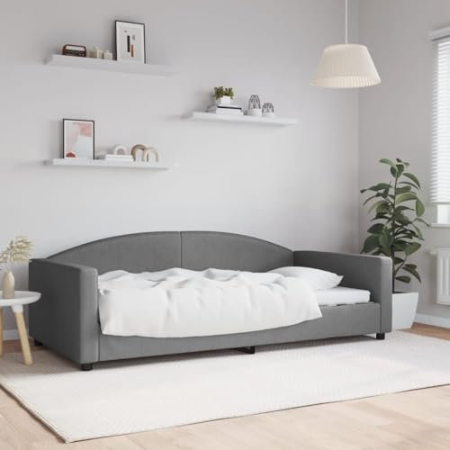 Xichuzi Tagesbett Dunkelgrau 100x200 cm Stoff, Schlafsofa, Daybed, Bettsofa, Sofa Bed, Sofabett, Schlafcouch, Jugendbett, Bettgestell, Bettcouch - 354117