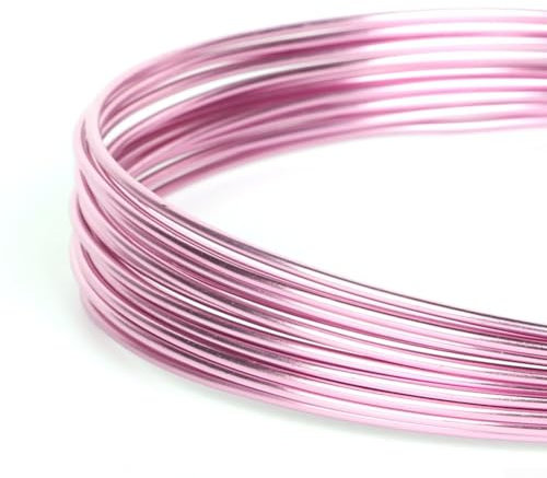 Alambre de aluminio en un práctico tamaño de 5 mm, suministro ideal para todas tus necesidades de manualidades (rosa)