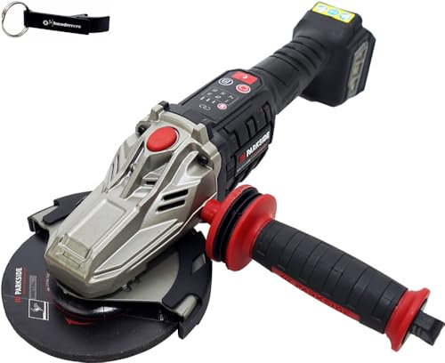 HEADNMORE® Bundle – Parkside Performance® 20 V batteria a testa piatta smerigliatrice angolare PPWSFA 20 (senza batteria) + portachiavi