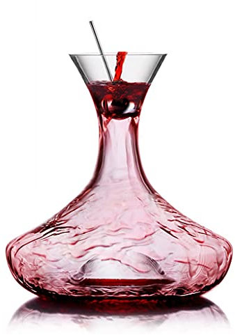 Carafe à Décanter Cascade, Distributeur De Vin, Matériau en Verre Cristal, Carafe à Effet Vortex, Cadeau Bar Restaurant