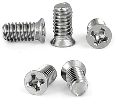 AYYSSM 50 Stück M1.6 M2 M2.5 M3 M4 304 Edelstahl Nicht standardmäßige Kreuzschlitz-Senkkopfschraube mit kleinem Kopf(10mm,M4 (dk 6mm))