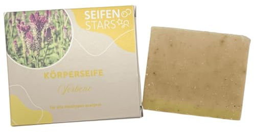 seifenstars - Hautseife - Körperseife - 80g Duschseife Verbene – frisch & zitronig