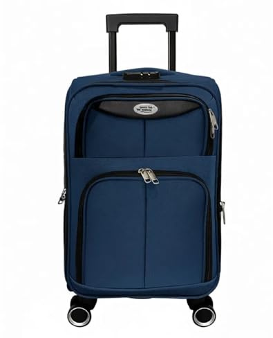 H4L Reisekoffer – Leicht & robust, Softshell-Koffer mit TSA-Schloss, 360° Rollen, Größen S/M/L, Moderne Farben für stressfreies Reisen Blau M