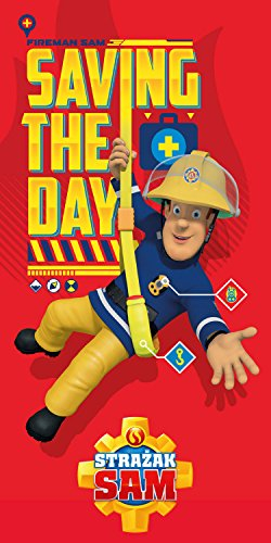 Faro Fireman Sam Duschtuch Strandtuch 140x70cm, Baumwolle, Mehrfarbig, 140 x 70 cm