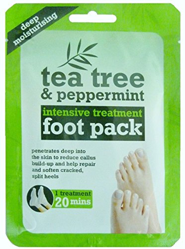 Amazon Basic Care Tea Tree Peppermint & Shea Butter Moisturising Socks X6 (One Size, Cotton Blend, Foot Care, Foot Socks, 2805302031, Dry, Sensitive Skin)