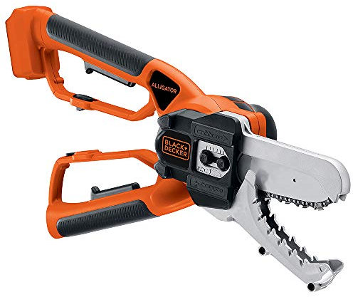 Black & Decker Akku-Astschere Alligator GKC1000LB (18V, 15 cm Schwertlänge, bis 100 mm Durchmesser, patentierte Klemmbacken, kabellos für maximale Freiheit beim Holzschnitt)