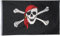 Drapeau de tête de Mort Pirate 150 cm x 90 cm avec 2 Oeillets en Laiton