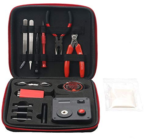 Leeko Spule DIY Werkzeug Kit V3, Wickelzubehör-Set mit Wickelhilfe (V4) /Mini Ohm Reader/Pinzette/Hitzebeständige Draht mit Linoleum-Papier