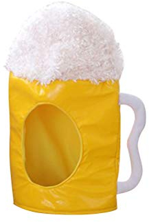 Jarra de cerveza, sombrero, jarra de cerveza, máscara, disfraz, accesorio de regalo de cumpleaños