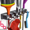 Berry Ave Broom Holder & Wall Mount Garden Tool Organizer- Kitchen, Closet, Garage & Laundry Room Storage w/ 5 Slots & 6 Hooks- Wall Holder For Broom, Rake & Mop Handles Up To 1.25” [Black, 2 Pack]