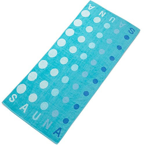 aqua-textil Point Saunatuch Doppelpack 90 x 220 cm türkis Baumwolle Saunahandtuch Frotteehandtuch Duschtuch