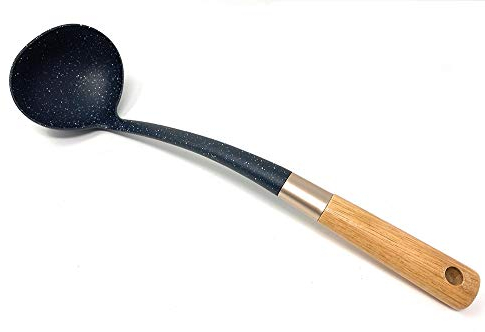 Vetrineinrete® Mestolo antiadernte con Manico in Legno appendibili Attrezzi Utensili da Cucina stoviglie D16