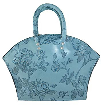 déqua Tasche Unikat Rose hellblau