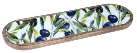 Signes Grimalt By Sigris - Bandeja Alargada | Bandeja de Madera Rectangular - Diseño Aceitunas Signes Grimalt Decor and Go