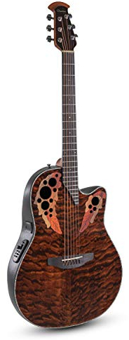 Ovation E-Akustikgitarre Celebrity Elite Plus Mid Cutaway Dark Tiger Eye