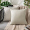 MIULEE 2er Set Wasserdicht Kissenbezug Outdoor Sofakissen Dekokissen Modern Kissenbezüge Weihnachten Dekorativ Kissenhülle aus Polyster Leinen-Optik für Garten Sofa Wohnzimmer Bett 40x40 cm Beige