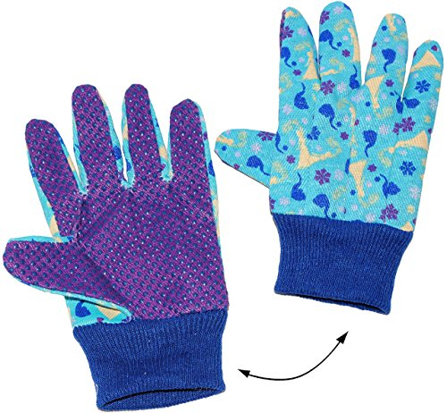 alles-meine.de GmbH Gartenhandschuhe - Frozen - die Eiskönigin - für Kinder - 5 bis 8 Jahre - 100% Baumwolle - Stoffhandschuhe - Gartenhandschuh mit Noppen/Gartengeräte - ..