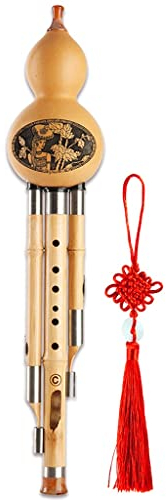 Mobkid Hulusi Musikinstrument Nanzhu Cucurbit C Down B Key Professionelles Spielinstrument Lerngeschenke Für Anfänger (Color : Yellow, Size : C-Key)