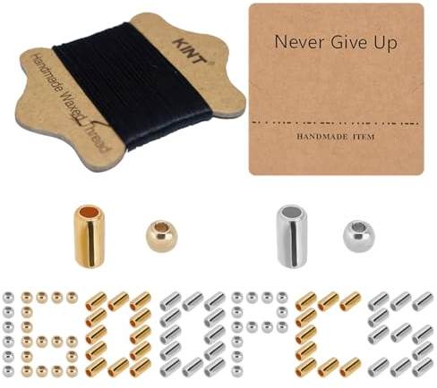 SUNNYCLUE 1230 Stück Morsecode Armbandherstellungsset Kraftpapier Anzeigekarten Spalte Runde CCB Kunststoffperlen Mit Schwarzer Gewachster Baumwollkordel Für Die Schmuckherstellung