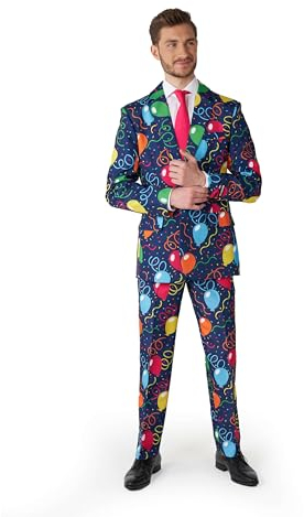 Suitmeister Partykostüm für Herren - lustiger Luftballon- und Konfetti-Anzug
